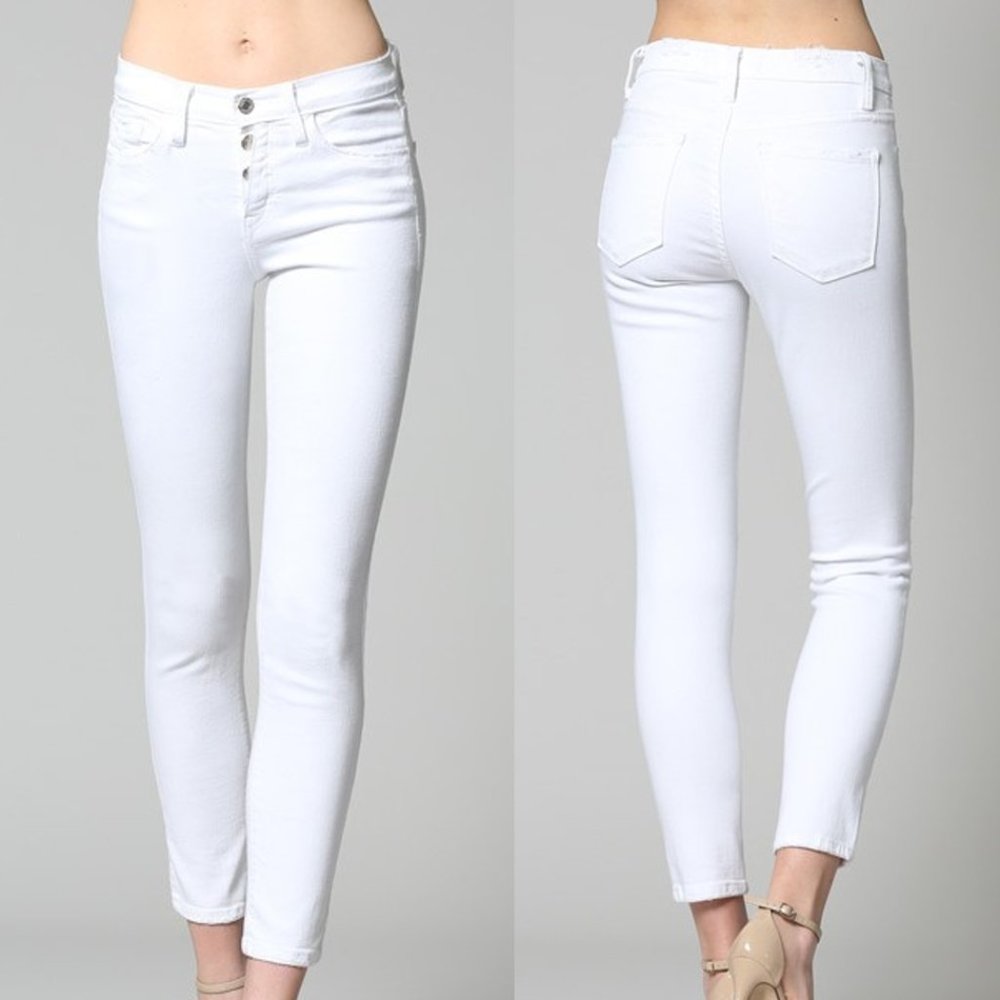 Flying Monkey 5-Button White Denim Jeans